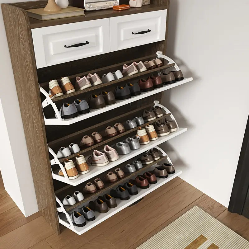 Rangement pour chaussures peu encombrant ⭐️ Meuble d'entrée élégant (2 achetés, 1 offert)