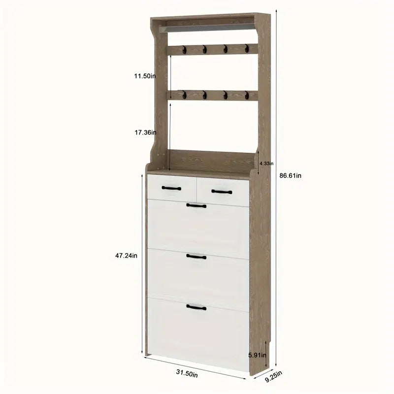 Rangement pour chaussures peu encombrant ⭐️ Meuble d'entrée élégant (2 achetés, 1 offert)