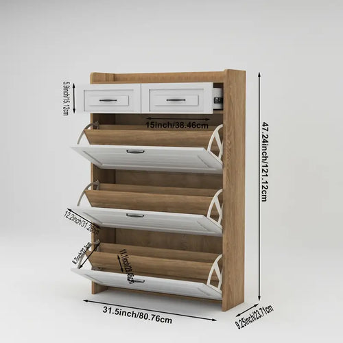 Rangement pour chaussures peu encombrant ⭐️ Meuble d'entrée élégant (2 achetés, 1 offert)