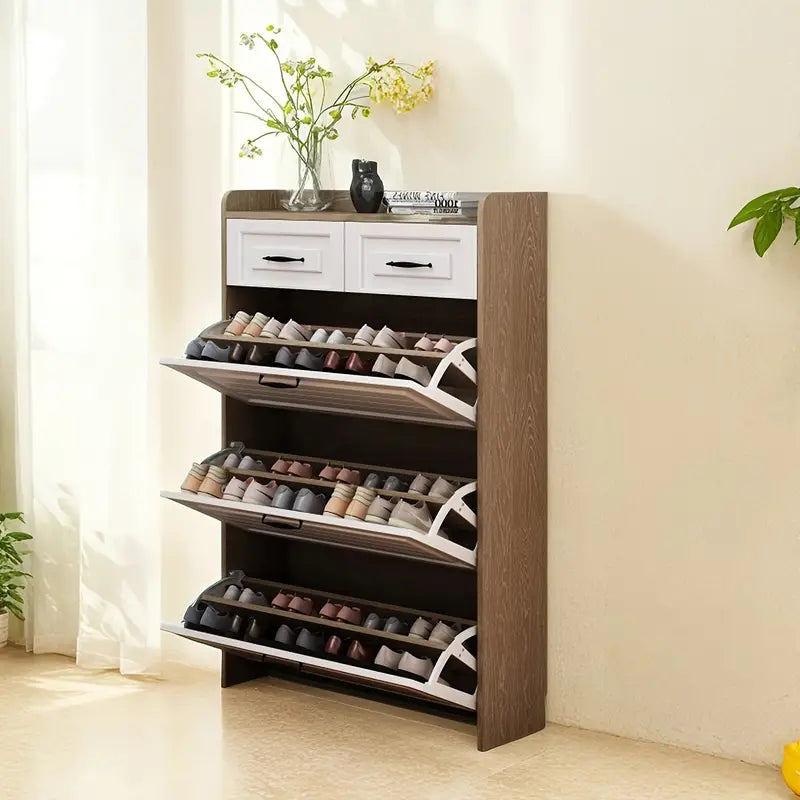 Rangement pour chaussures peu encombrant ⭐️ Meuble d'entrée élégant (2 achetés, 1 offert)